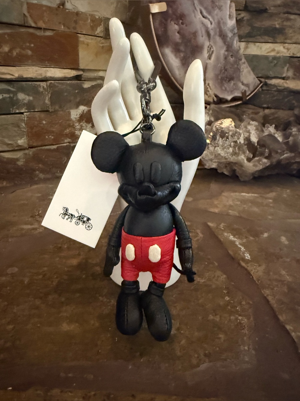 Coach x Disney Mickey Mouse Bag Charm  Key Fob NWT 66511